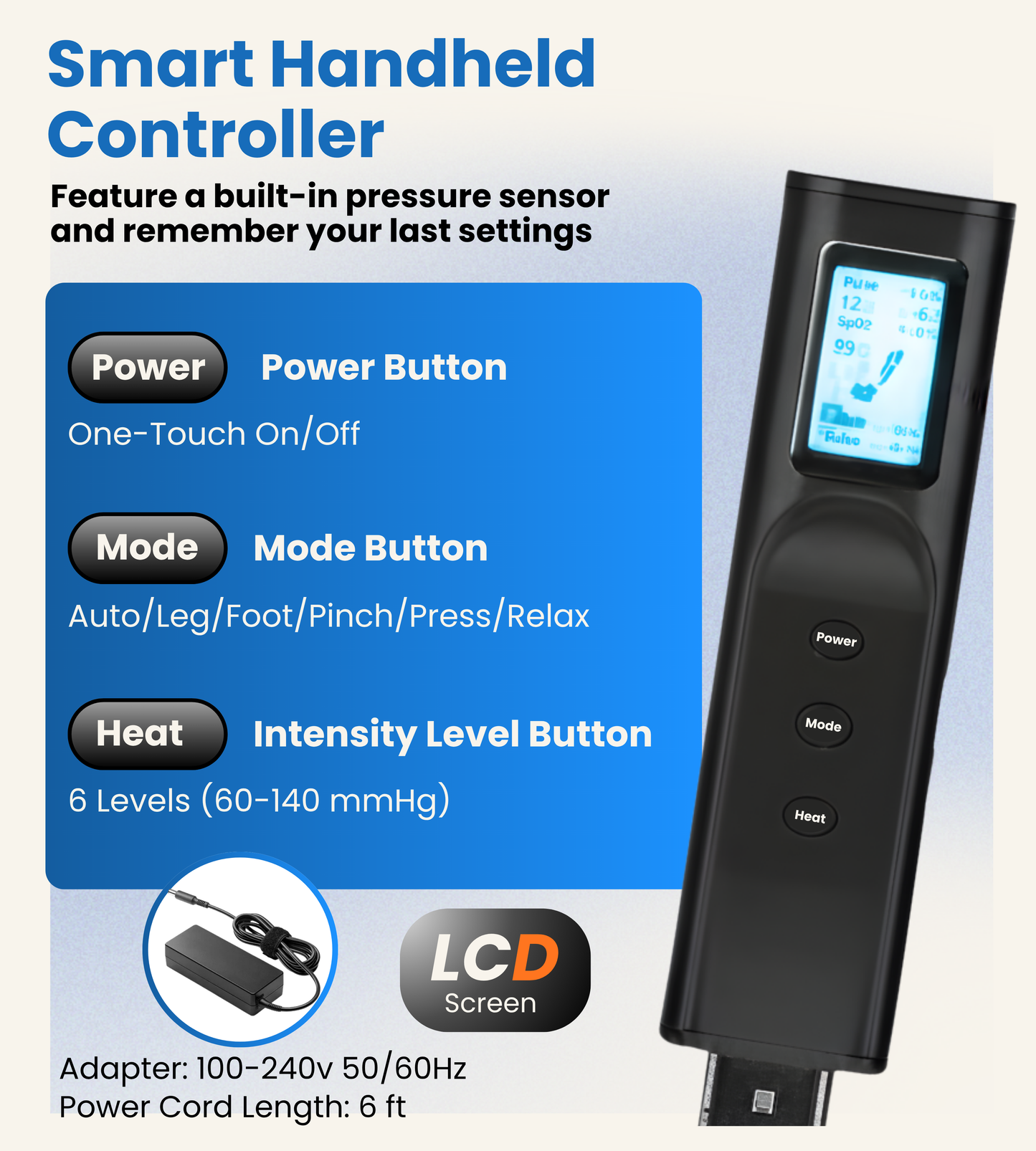 LightFeet Leg Massager — Uses Air Compression and Heat Therapy